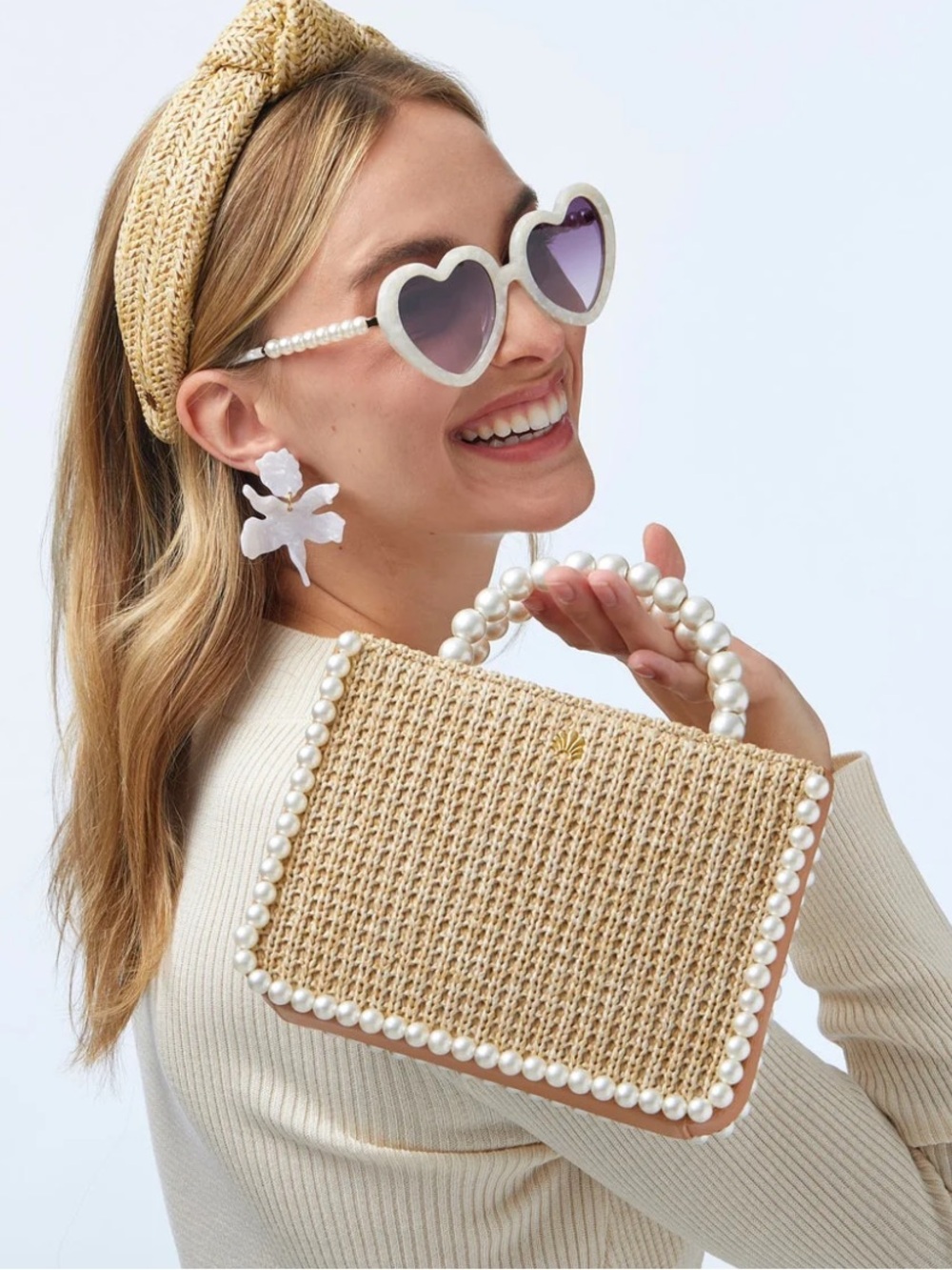 Lele Sadoughi NATURAL MAYA MINI TOTE